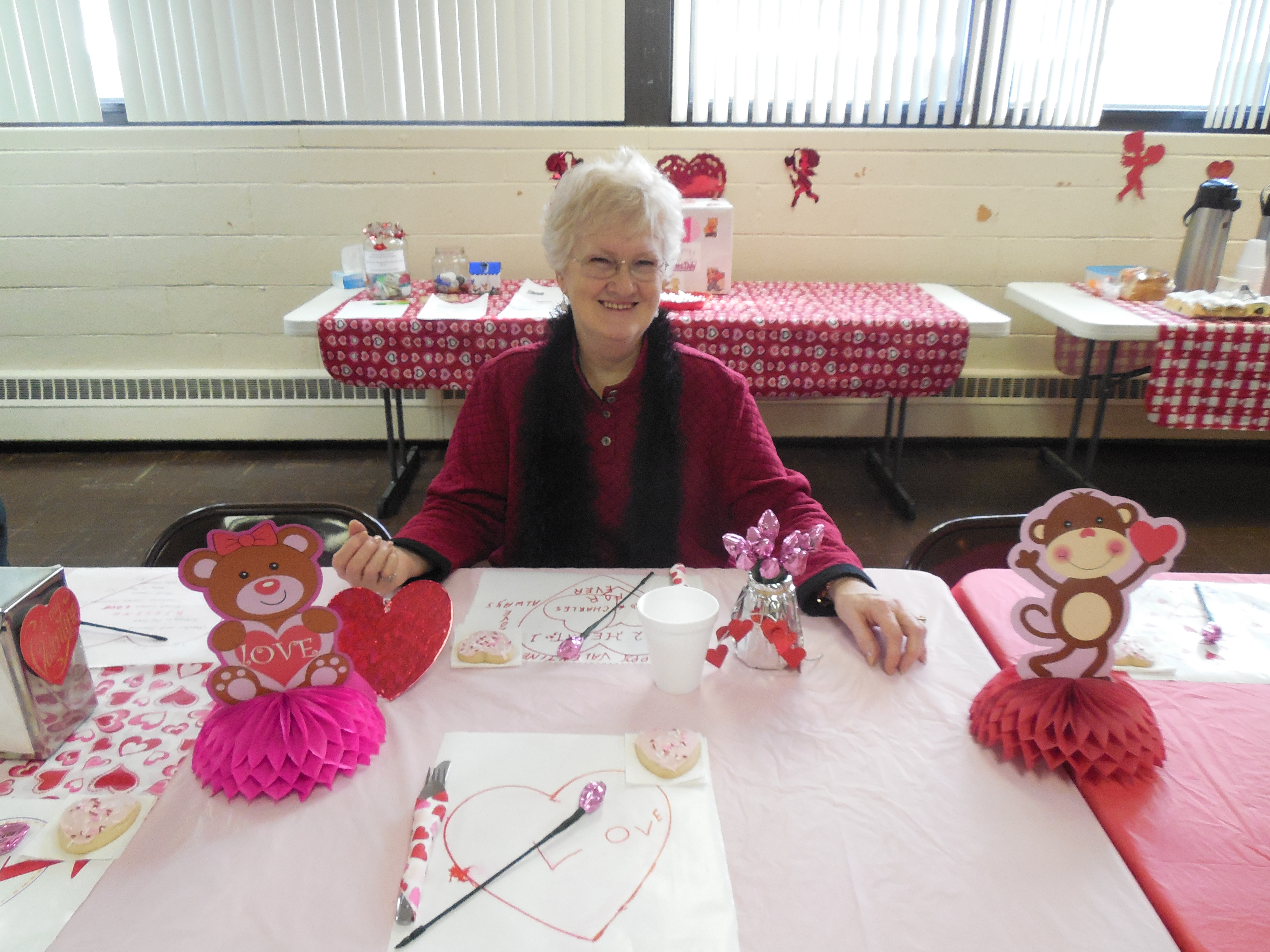 Swanton seniors Valentines Day they made placemats